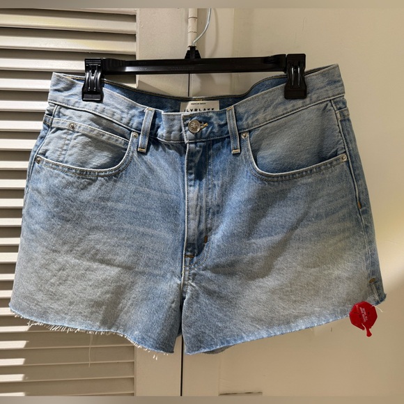 NEW 💎 SLVRLAKE NWT High Rise Denim Shorts 90s Vintage Cut Off Size 30 Made USA - Picture 4 of 12
